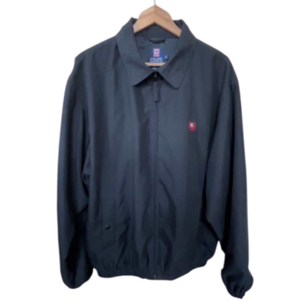 Chaps Ralph Lauren Men’s Vintage Black Lightweight Zip Jacket Hong Kong Size XL